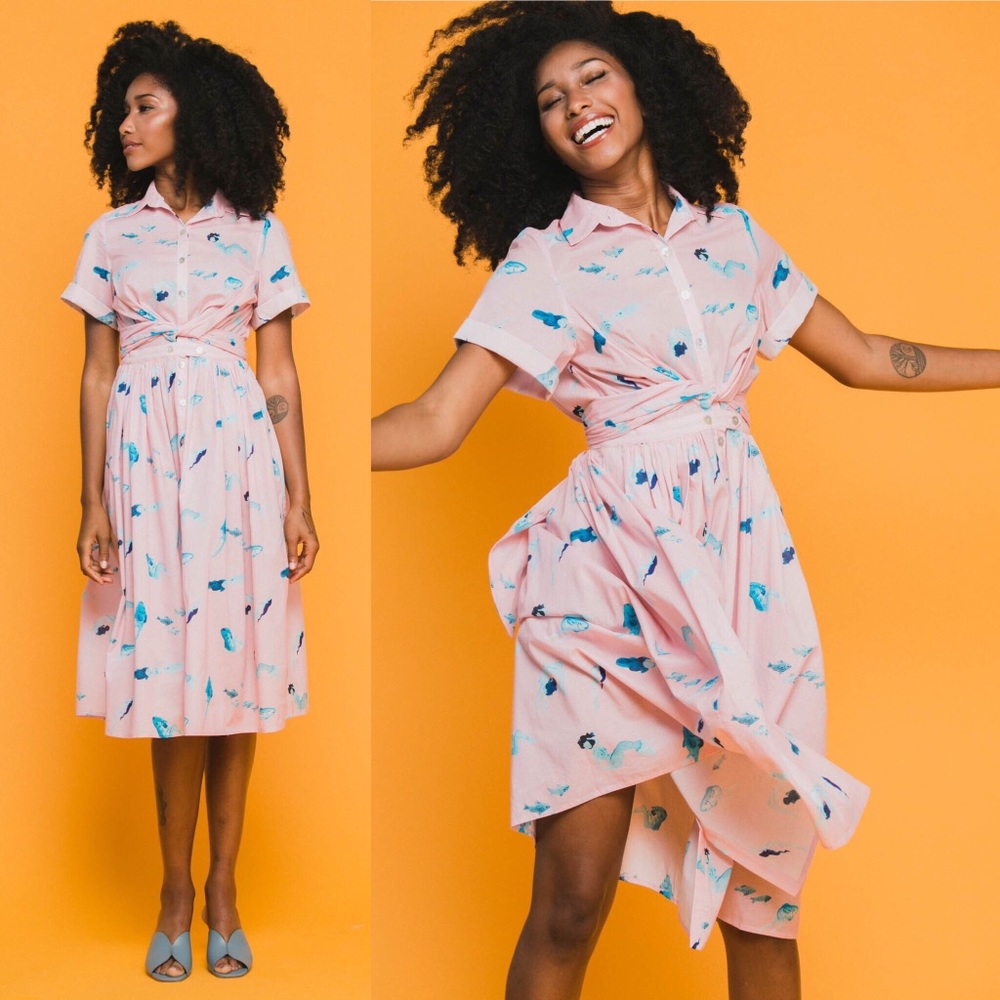 Heinui Kai Dress in Mermaid Print